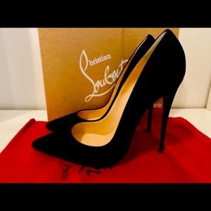 💄👠Christian Louboutin So Kate Black Suede Pumps
